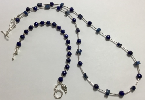 Lapis & Sterling Bracelet & Necklace Set