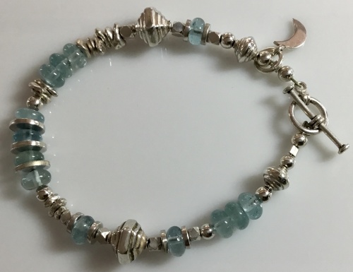 Aquamarine & Sterling Bracelet